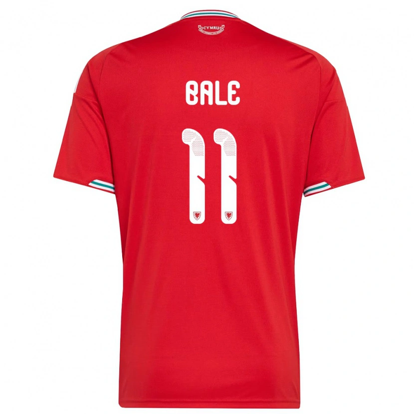 Danxen Kvinnor Wales Gareth Bale #11 Röd Vit Grön Hemmatröja Matchtröjor 26-28 Tröjor T-Tröja