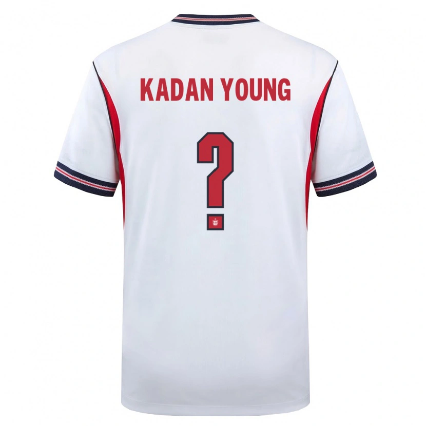 Danxen Kvinnor England Kadan Young #0 Vit Marin Röd Hemmatröja Matchtröjor 26-28 Tröjor T-Tröja