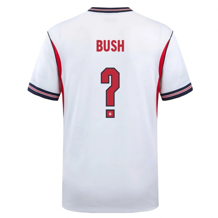 Danxen Kvinnor England Chris Bush #0 Vit Marin Röd Hemmatröja Matchtröjor 26-28 Tröjor T-Tröja