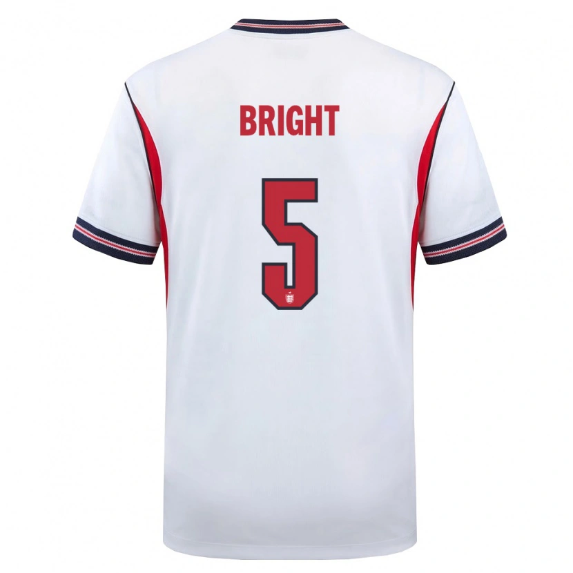 Danxen Kvinnor England Millie Bright #5 Vit Marin Röd Hemmatröja Matchtröjor 26-28 Tröjor T-Tröja