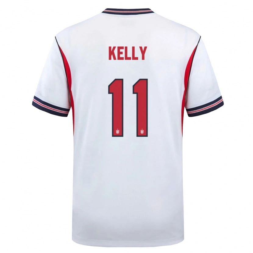 Danxen Kvinnor England Chloe Kelly #11 Vit Marin Röd Hemmatröja Matchtröjor 26-28 Tröjor T-Tröja
