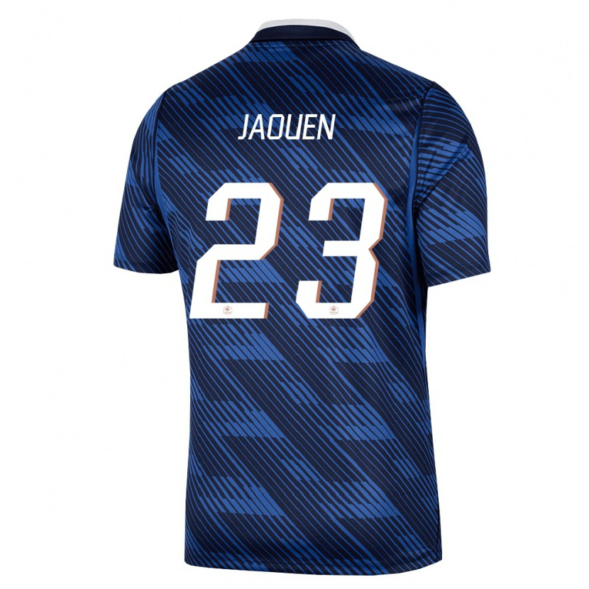 Danxen Kvinnor Frankrike Ewen Jaouen #23 Marin Blå Vit Hemmatröja Matchtröjor 26-28 Tröjor T-Tröja