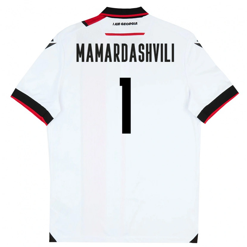 Danxen Kvinnor Georgia Giorgi Mamardashvili #1 Vit Svart Röd Hemmatröja Matchtröjor 26-28 Tröjor T-Tröja