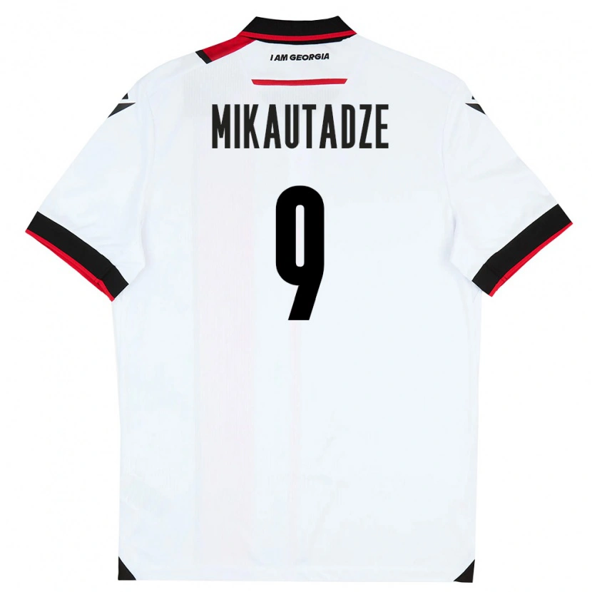 Danxen Kvinnor Georgia Sandro Mikautadze #9 Vit Svart Röd Hemmatröja Matchtröjor 26-28 Tröjor T-Tröja
