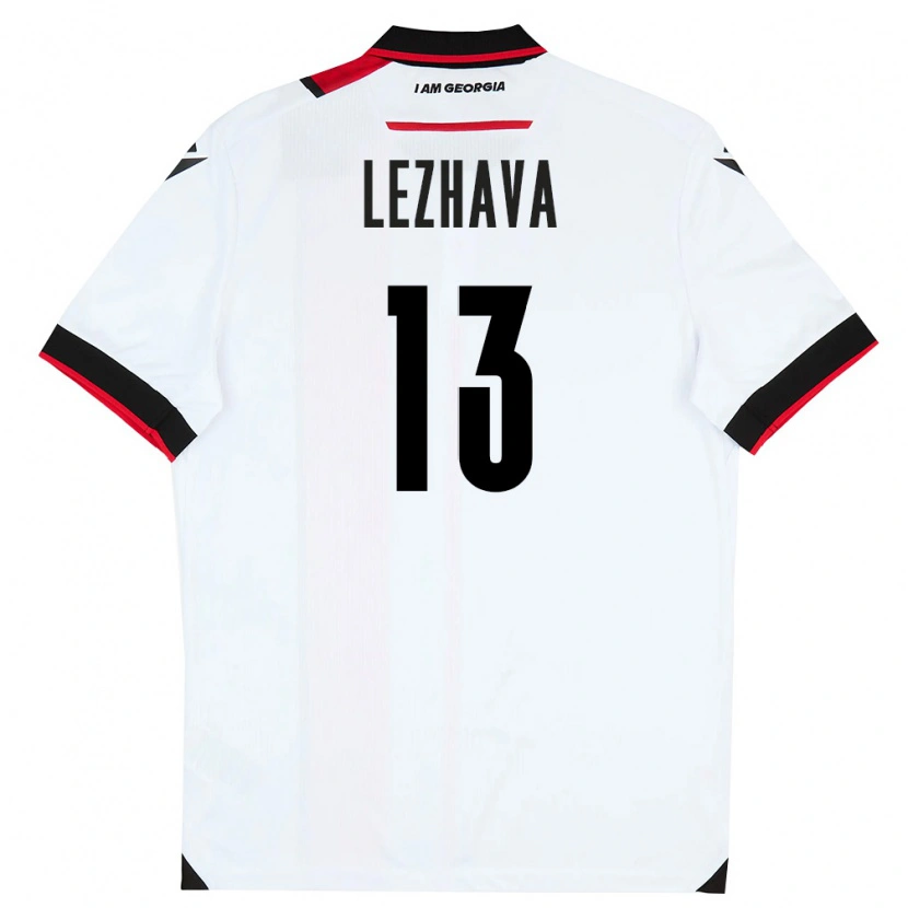 Danxen Kvinnor Georgia Giorgi Lezhava #13 Vit Svart Röd Hemmatröja Matchtröjor 26-28 Tröjor T-Tröja
