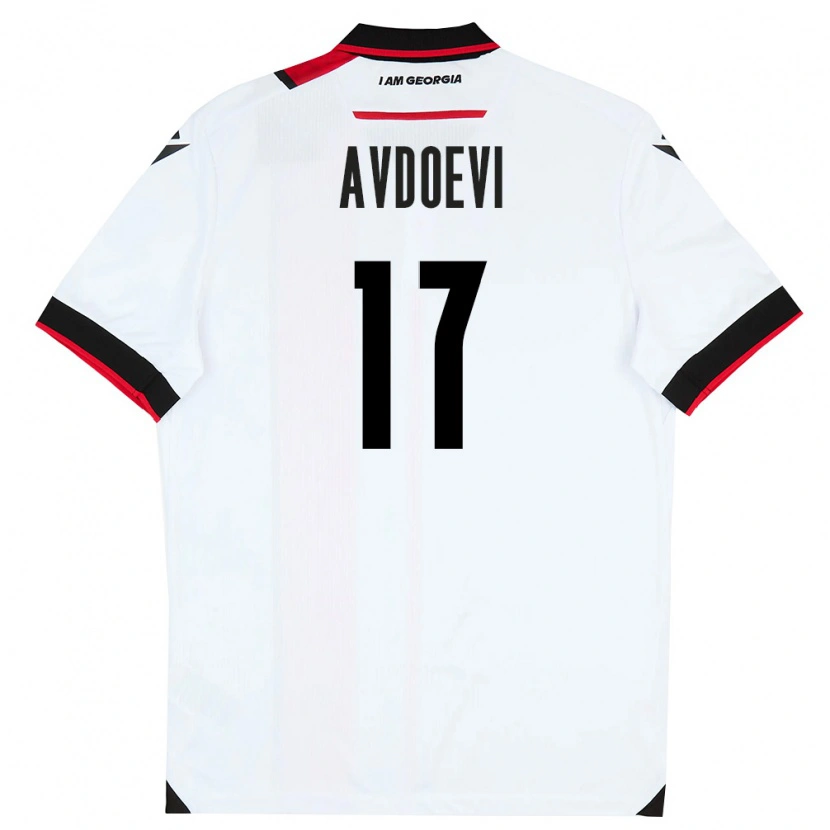 Danxen Kvinnor Georgia Saba Avdoevi #17 Vit Svart Röd Hemmatröja Matchtröjor 26-28 Tröjor T-Tröja