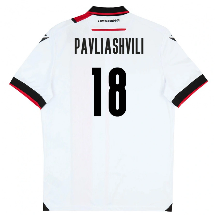 Danxen Kvinnor Georgia Ana Pavliashvili #18 Vit Svart Röd Hemmatröja Matchtröjor 26-28 Tröjor T-Tröja