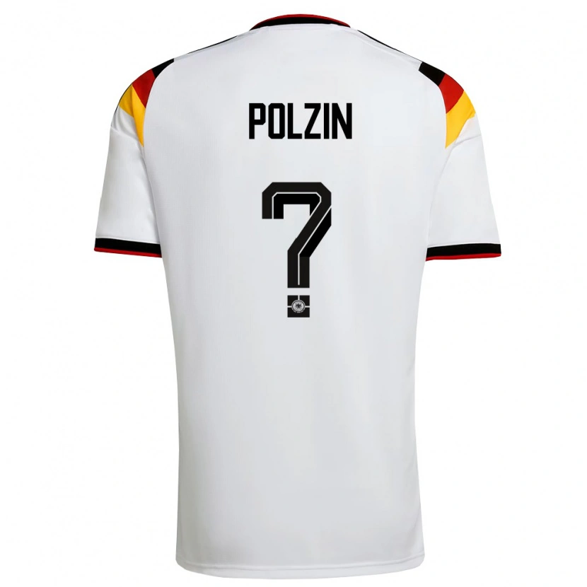 Danxen Kvinnor Tyskland Maximilian Polzin #0 Vit Svart Röd Hemmatröja Matchtröjor 26-28 Tröjor T-Tröja
