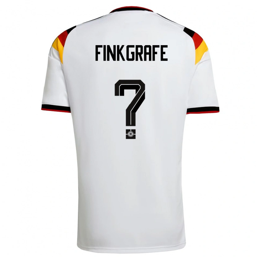 Danxen Kvinnor Tyskland Max Finkgräfe #0 Vit Svart Röd Hemmatröja Matchtröjor 26-28 Tröjor T-Tröja
