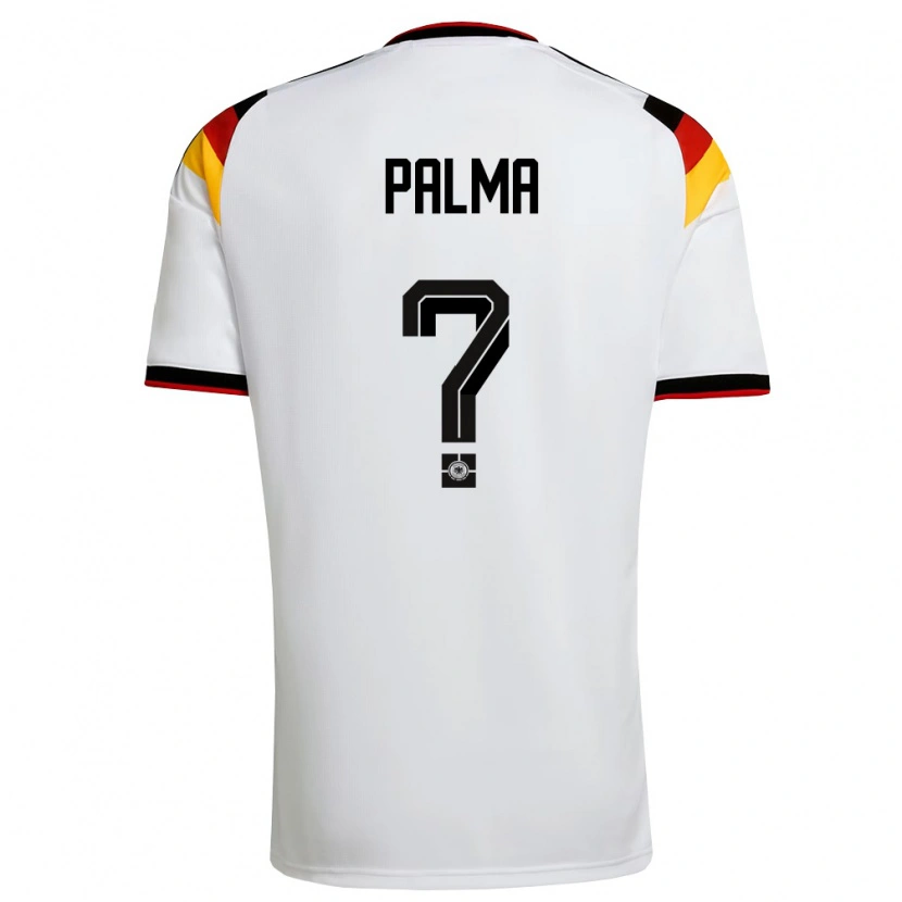 Danxen Kvinnor Tyskland Matteo Palma #0 Vit Svart Röd Hemmatröja Matchtröjor 26-28 Tröjor T-Tröja