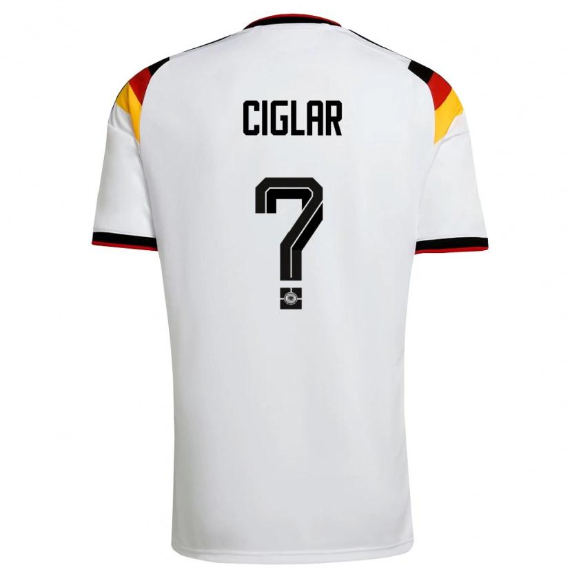 Danxen Kvinnor Tyskland Roko Ciglar #0 Vit Svart Röd Hemmatröja Matchtröjor 26-28 Tröjor T-Tröja