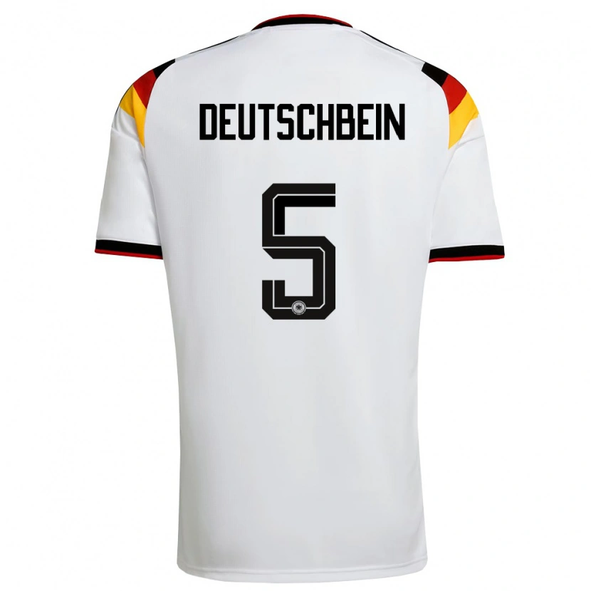 Danxen Kvinnor Tyskland Lasse Deutschbein #5 Vit Svart Röd Hemmatröja Matchtröjor 26-28 Tröjor T-Tröja