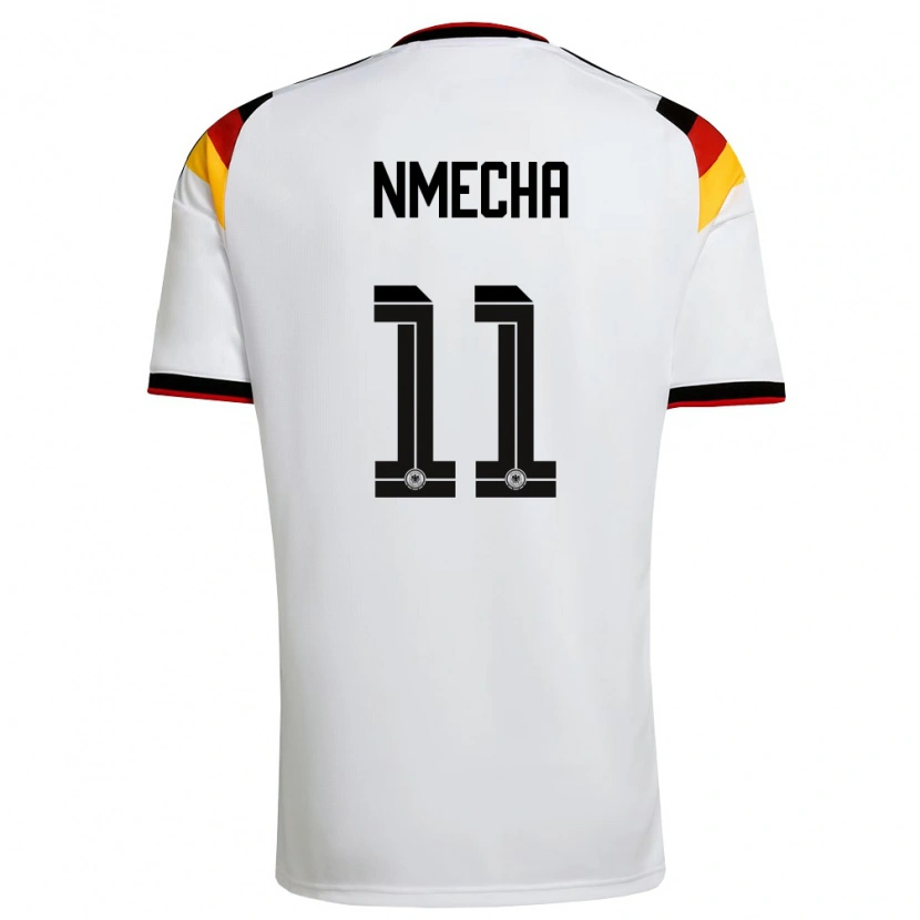 Danxen Kvinnor Tyskland Lukas Nmecha #11 Vit Svart Röd Hemmatröja Matchtröjor 26-28 Tröjor T-Tröja