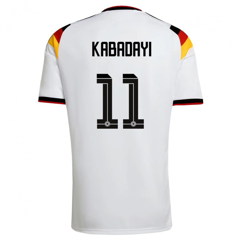 Danxen Kvinnor Tyskland Yusuf Kabadayi #11 Vit Svart Röd Hemmatröja Matchtröjor 26-28 Tröjor T-Tröja
