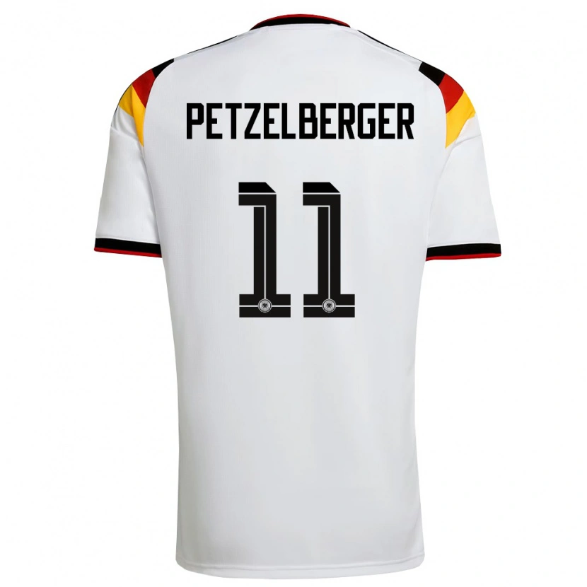 Danxen Kvinnor Tyskland Ramona Petzelberger #11 Vit Svart Röd Hemmatröja Matchtröjor 26-28 Tröjor T-Tröja