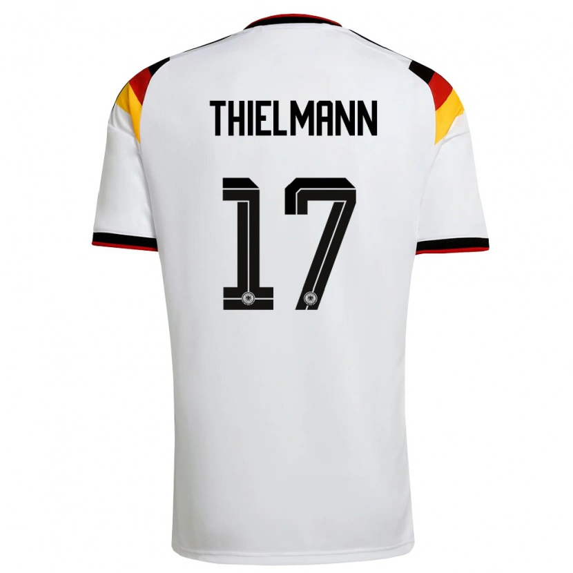 Danxen Kvinnor Tyskland Jan Thielmann #17 Vit Svart Röd Hemmatröja Matchtröjor 26-28 Tröjor T-Tröja