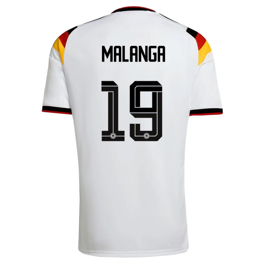 Danxen Kvinnor Tyskland Jarzinho Malanga #19 Vit Svart Röd Hemmatröja Matchtröjor 26-28 Tröjor T-Tröja