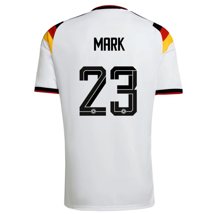 Danxen Kvinnor Tyskland Felix Mark #23 Vit Svart Röd Hemmatröja Matchtröjor 26-28 Tröjor T-Tröja