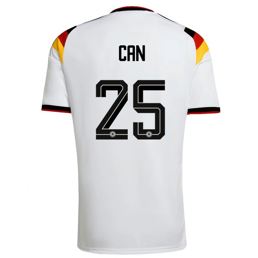 Danxen Kvinnor Tyskland Emre Can #25 Vit Svart Röd Hemmatröja Matchtröjor 26-28 Tröjor T-Tröja