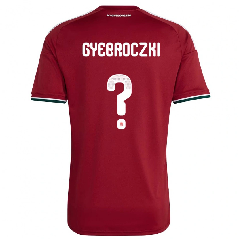 Danxen Kvinnor Ungern Dávid Gyebróczki #0 Röd Vit Grön Hemmatröja Matchtröjor 26-28 Tröjor T-Tröja