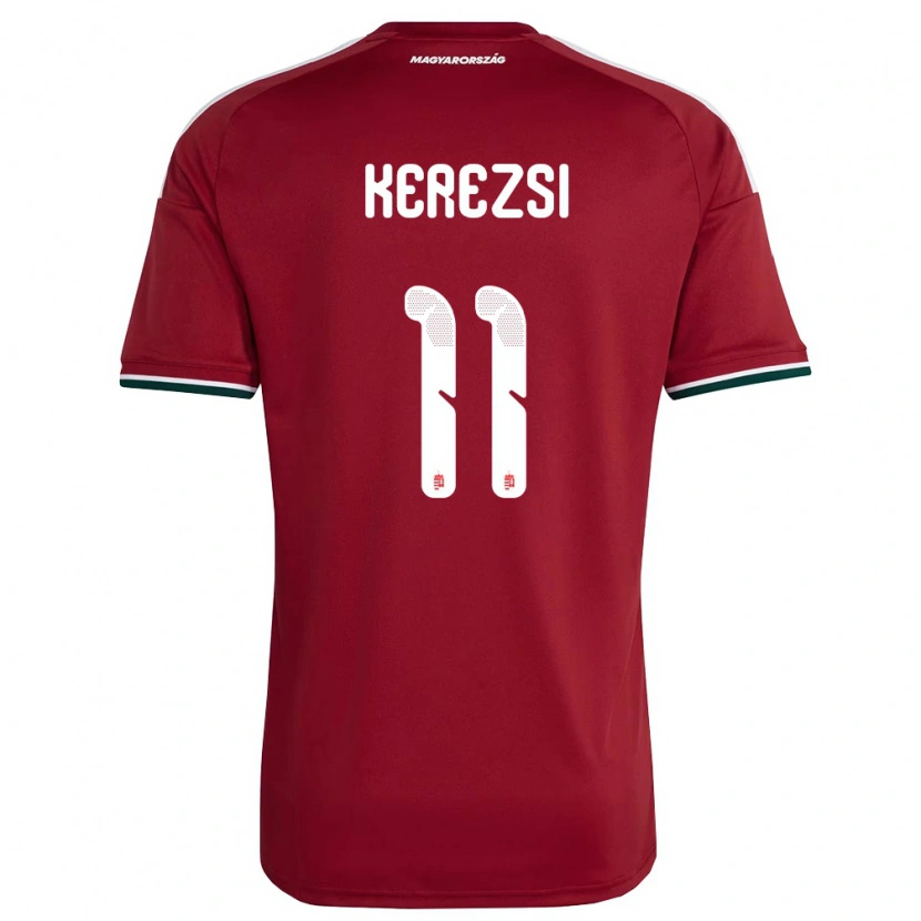 Danxen Kvinnor Ungern Zalán Kerezsi #11 Röd Vit Grön Hemmatröja Matchtröjor 26-28 Tröjor T-Tröja