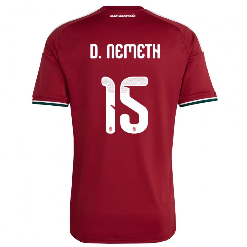 Danxen Kvinnor Ungern Diana Németh #15 Röd Vit Grön Hemmatröja Matchtröjor 26-28 Tröjor T-Tröja
