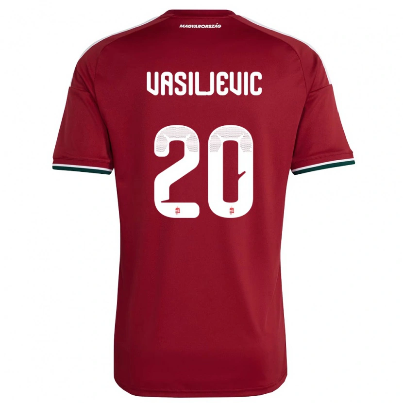 Danxen Kvinnor Ungern Andrej Vasiljevic #20 Röd Vit Grön Hemmatröja Matchtröjor 26-28 Tröjor T-Tröja