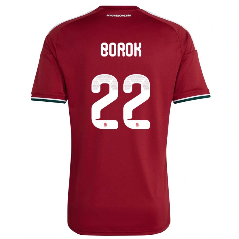 Danxen Kvinnor Ungern Dorina Borók #22 Röd Vit Grön Hemmatröja Matchtröjor 26-28 Tröjor T-Tröja