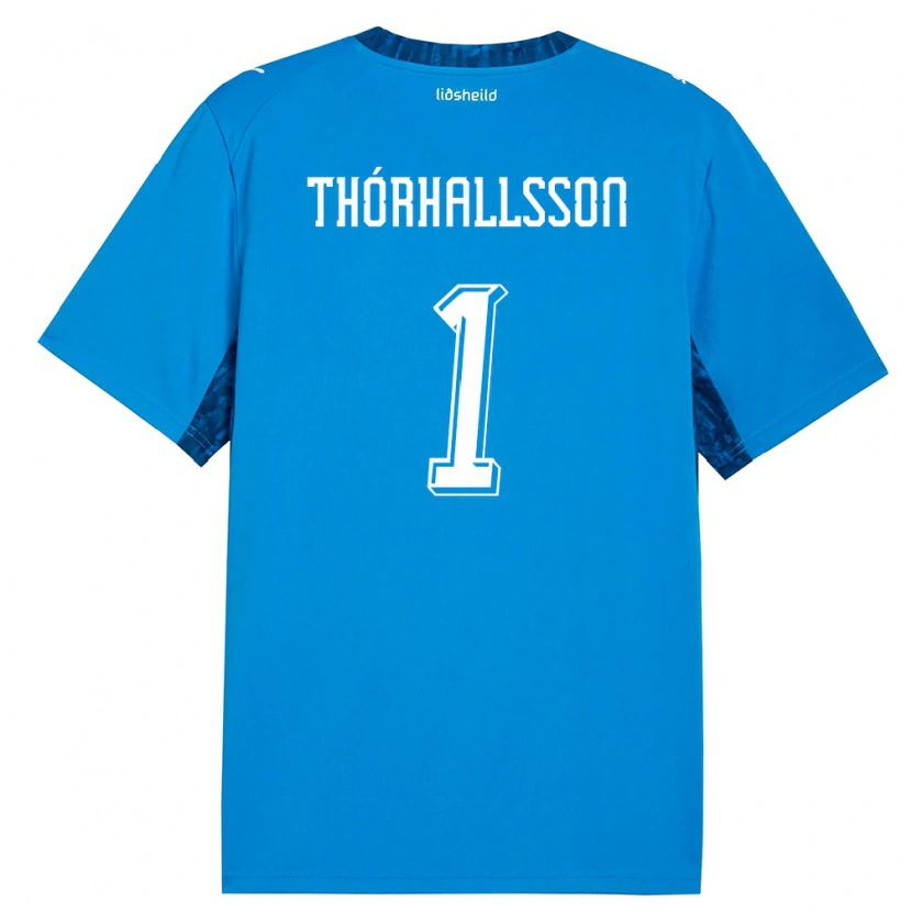 Danxen Kvinnor Island Ívar Arnbro Thórhallsson #1 Blå Marin Hemmatröja Matchtröjor 26-28 Tröjor T-Tröja
