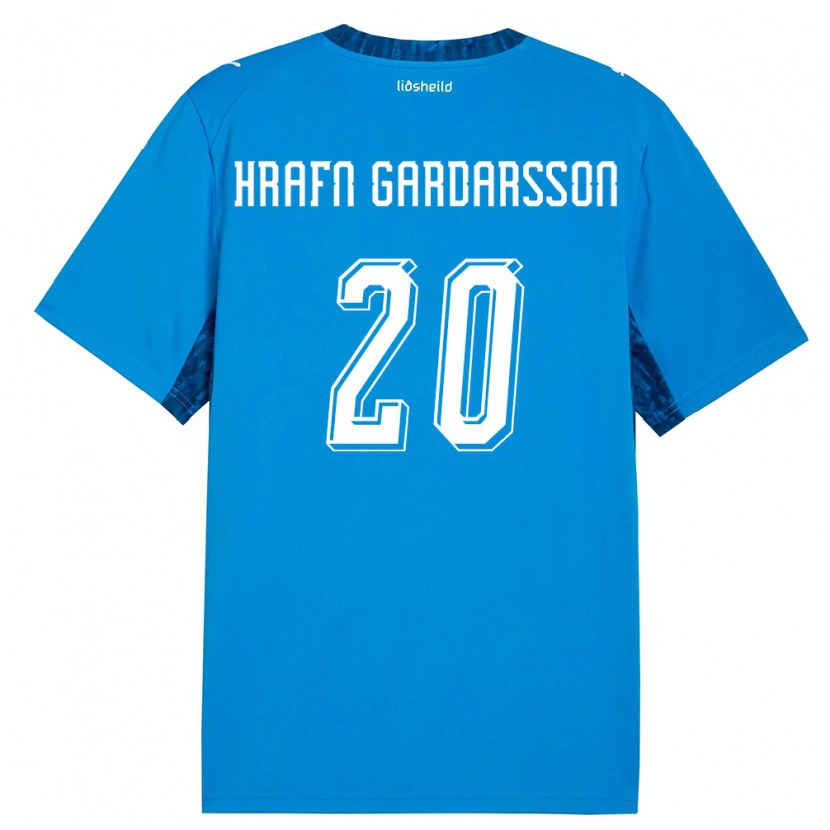 Danxen Kvinnor Island Bjarki Hrafn Gardarsson #20 Blå Marin Hemmatröja Matchtröjor 26-28 Tröjor T-Tröja