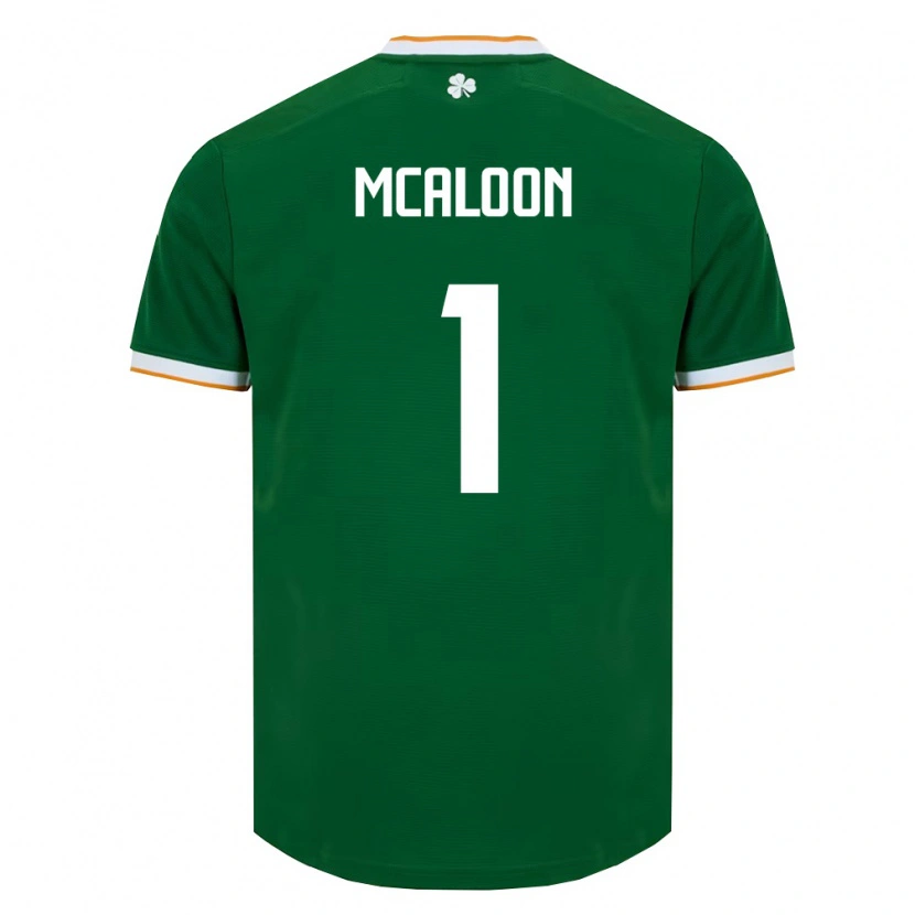 Danxen Kvinnor Irland Naoisha Mcaloon #1 Mörk Grön Vit Hemmatröja Matchtröjor 26-28 Tröjor T-Tröja
