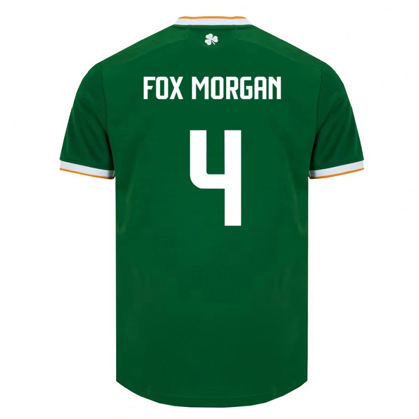Danxen Kvinnor Irland Robert Fox Morgan #4 Mörk Grön Vit Hemmatröja Matchtröjor 26-28 Tröjor T-Tröja