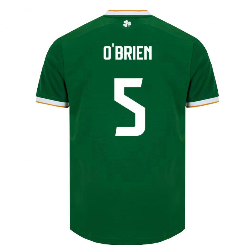 Danxen Kvinnor Irland Jake O'brien #5 Mörk Grön Vit Hemmatröja Matchtröjor 26-28 Tröjor T-Tröja