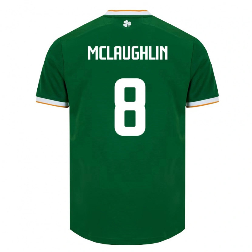 Danxen Kvinnor Irland Roma Mclaughlin #8 Mörk Grön Vit Hemmatröja Matchtröjor 26-28 Tröjor T-Tröja