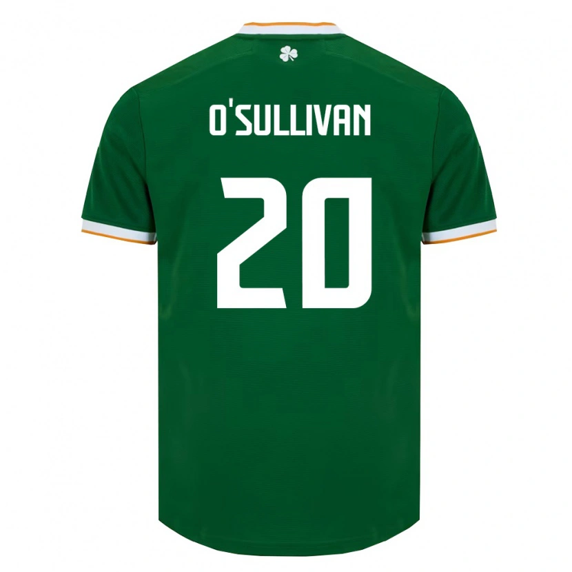 Danxen Kvinnor Irland Cathal O'sullivan #20 Mörk Grön Vit Hemmatröja Matchtröjor 26-28 Tröjor T-Tröja