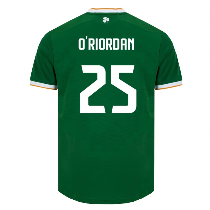 Danxen Kvinnor Irland Claire O'riordan #25 Mörk Grön Vit Hemmatröja Matchtröjor 26-28 Tröjor T-Tröja