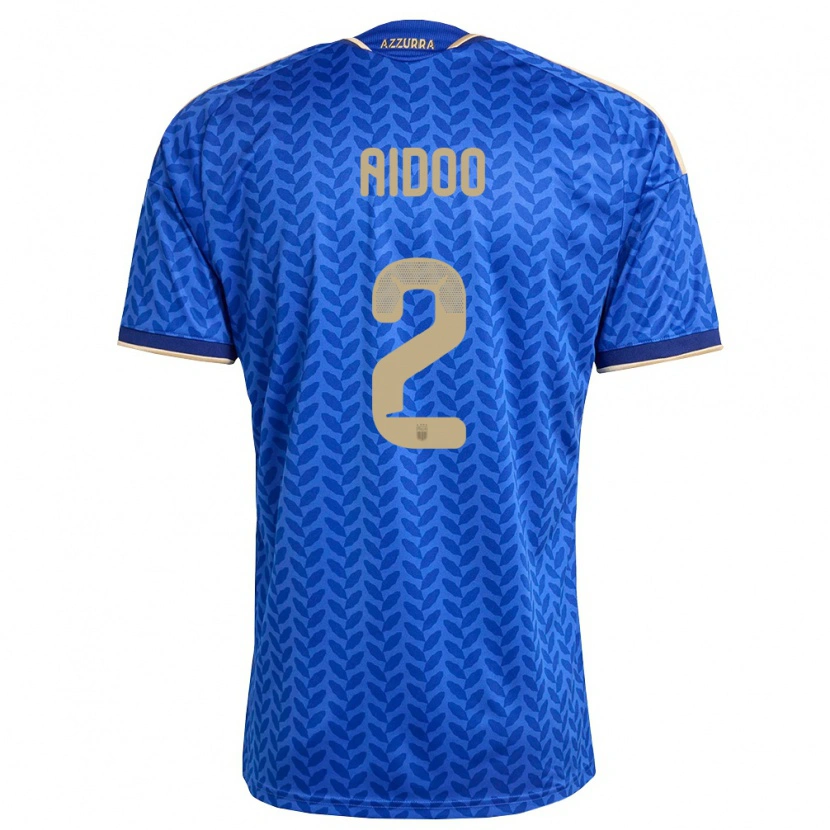 Danxen Kvinnor Italien Mike Aidoo #2 Blå Marin Guld Hemmatröja Matchtröjor 26-28 Tröjor T-Tröja