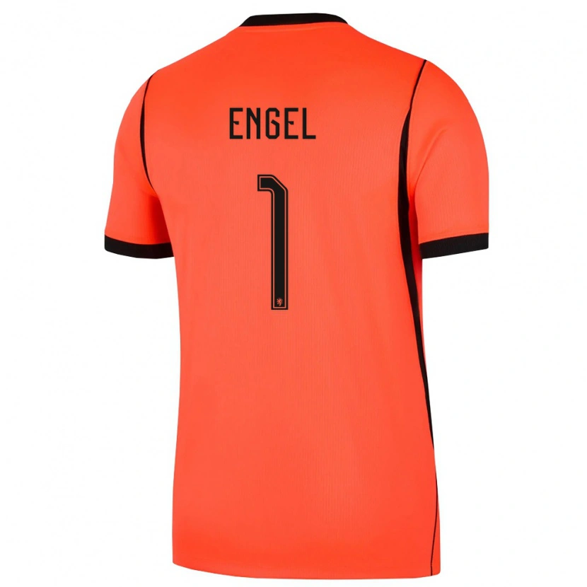 Danxen Kvinnor Nederländerna Mark Engel #1 Orange Svart Hemmatröja Matchtröjor 26-28 Tröjor T-Tröja