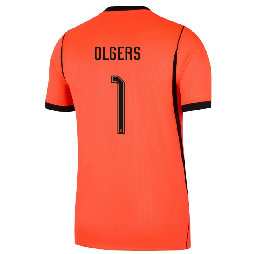 Danxen Kvinnor Nederländerna Guus Olgers #1 Orange Svart Hemmatröja Matchtröjor 26-28 Tröjor T-Tröja
