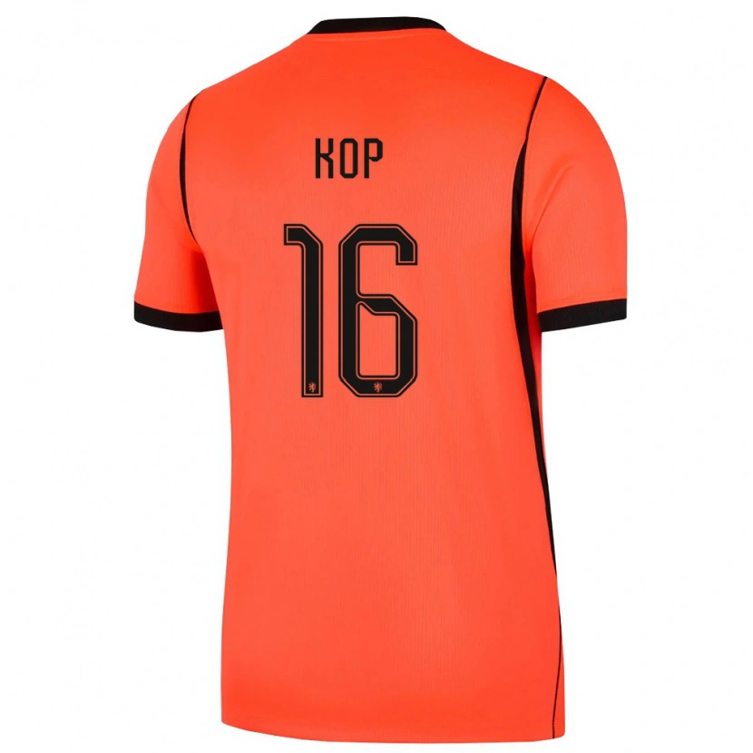 Danxen Kvinnor Nederländerna Lize Kop #16 Orange Svart Hemmatröja Matchtröjor 26-28 Tröjor T-Tröja