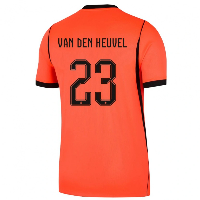 Danxen Kvinnor Nederländerna Dani Van Den Heuvel #23 Orange Svart Hemmatröja Matchtröjor 26-28 Tröjor T-Tröja