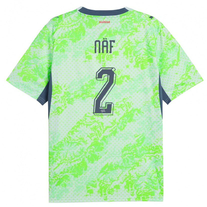 Danxen Kvinnor Schweiz Philip Naf #2 Grön Marin Bortatröja Matchtröjor 26-28 Tröjor T-Tröja