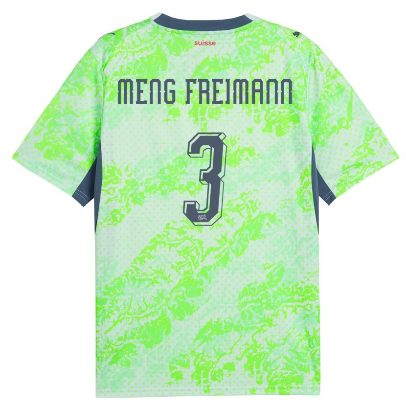 Danxen Kvinnor Schweiz Bung Meng Freimann #3 Grön Marin Bortatröja Matchtröjor 26-28 Tröjor T-Tröja