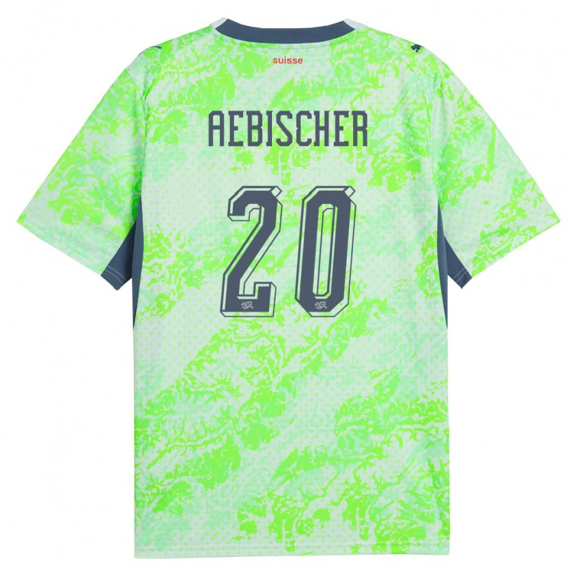 Danxen Kvinnor Schweiz Michel Aebischer #20 Grön Marin Bortatröja Matchtröjor 26-28 Tröjor T-Tröja
