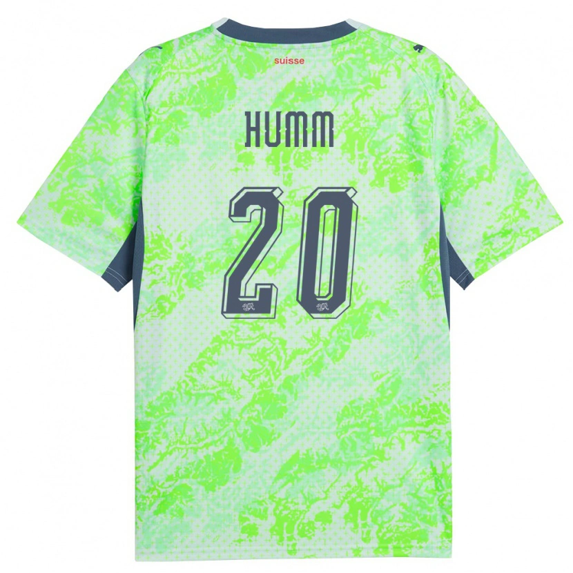Danxen Kvinnor Schweiz Fabienne Humm #20 Grön Marin Bortatröja Matchtröjor 26-28 Tröjor T-Tröja