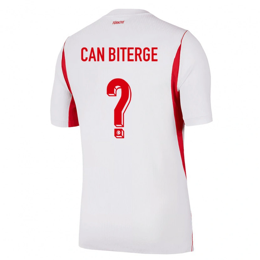 Danxen Kvinnor Kalkon Engin Can Biterge #0 Vit Röd Burgund Bortatröja Matchtröjor 26-28 Tröjor T-Tröja