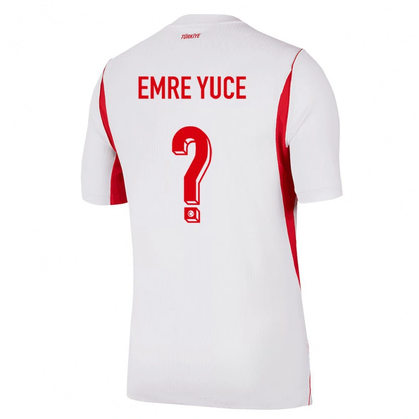 Danxen Kvinnor Kalkon Yunus Emre Yüce #0 Vit Röd Burgund Bortatröja Matchtröjor 26-28 Tröjor T-Tröja