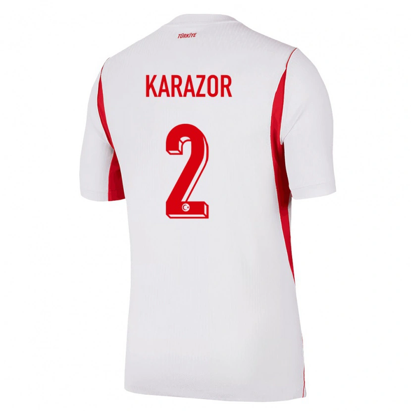 Danxen Kvinnor Kalkon Atakan Karazor #2 Vit Röd Burgund Bortatröja Matchtröjor 26-28 Tröjor T-Tröja
