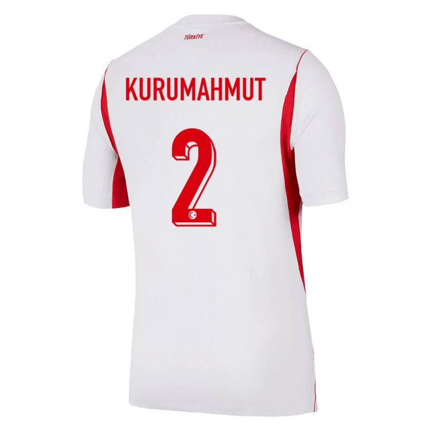 Danxen Kvinnor Kalkon Osman Kurumahmut #2 Vit Röd Burgund Bortatröja Matchtröjor 26-28 Tröjor T-Tröja