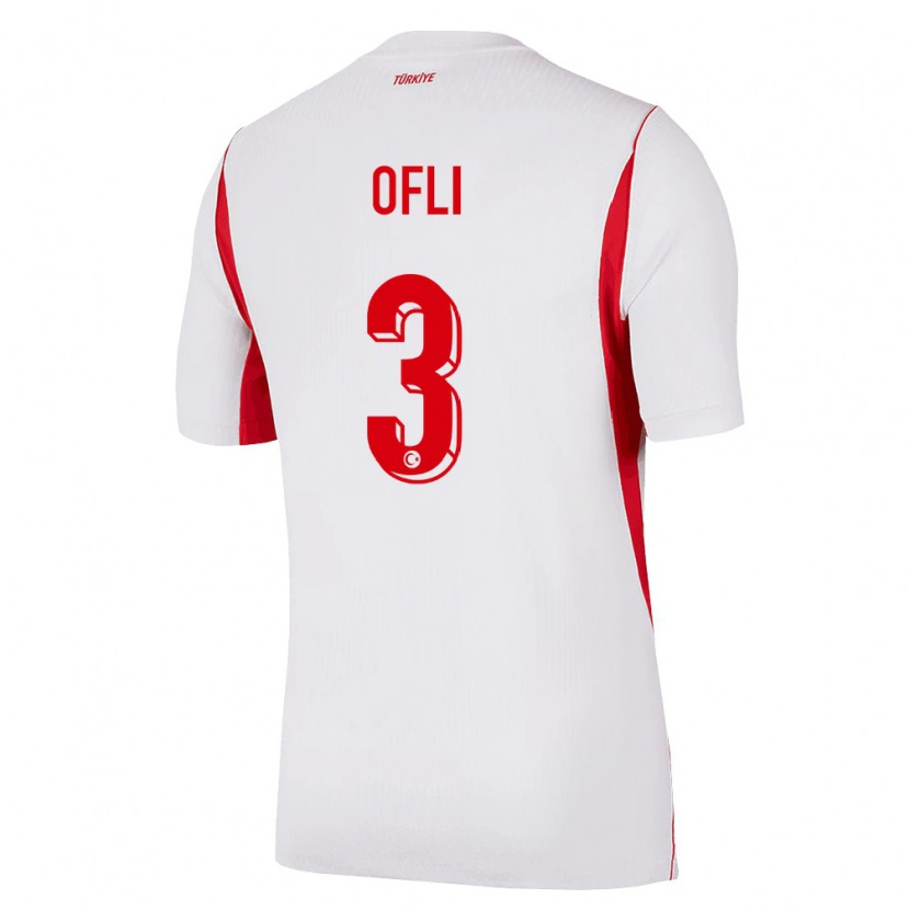 Danxen Kvinnor Kalkon Deniz Ofli #3 Vit Röd Burgund Bortatröja Matchtröjor 26-28 Tröjor T-Tröja